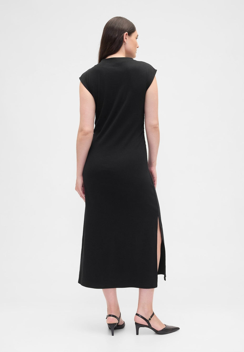 GAP V RUCHED HIGH NECK MAXI