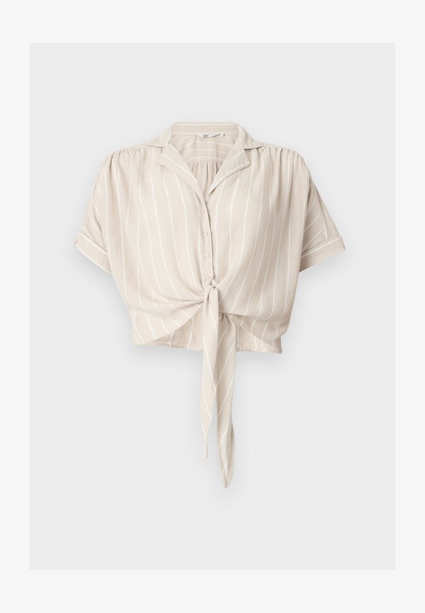 ONLY ONLPAULA - Button-down blouse - pumice stone