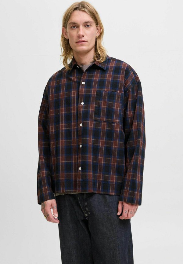 Jack & Jones Checked Loose Fit - Shirt - ocean cavern