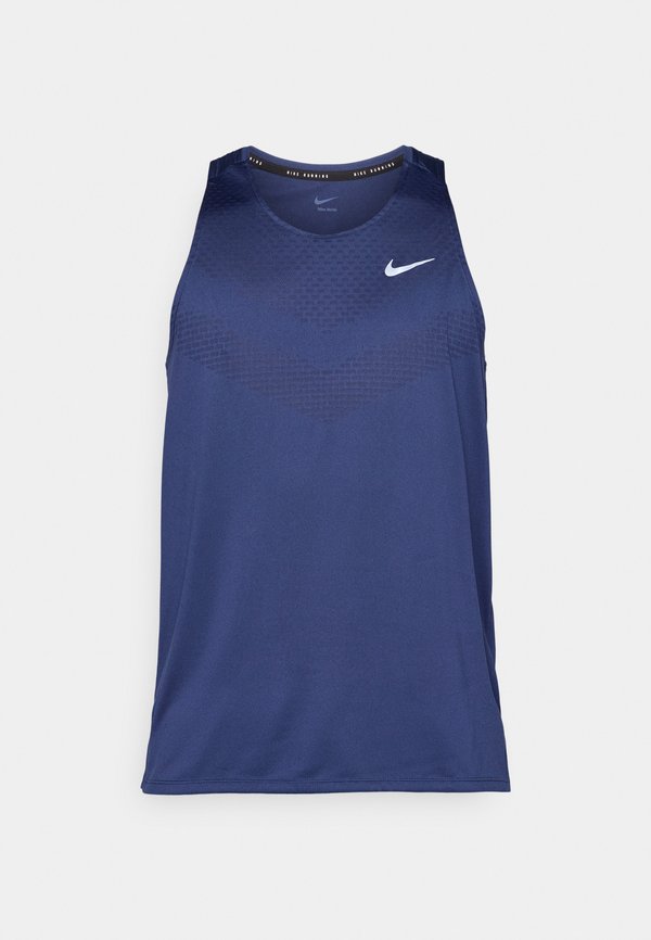 Nike Performance STRIDE TANK - Top - midnight navy/reflective silver-coloured