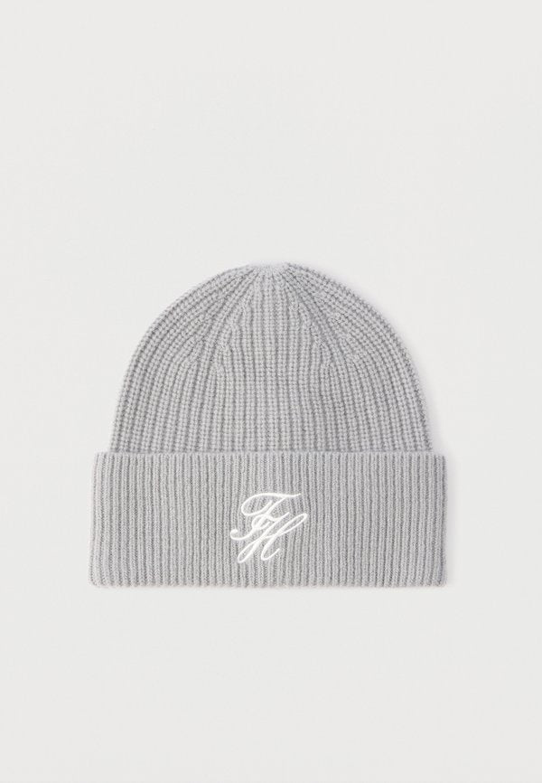 Tommy Hilfiger CASHMERE BLEND LOGO EMBROIDERY BEANIE - Beanie - universal grey