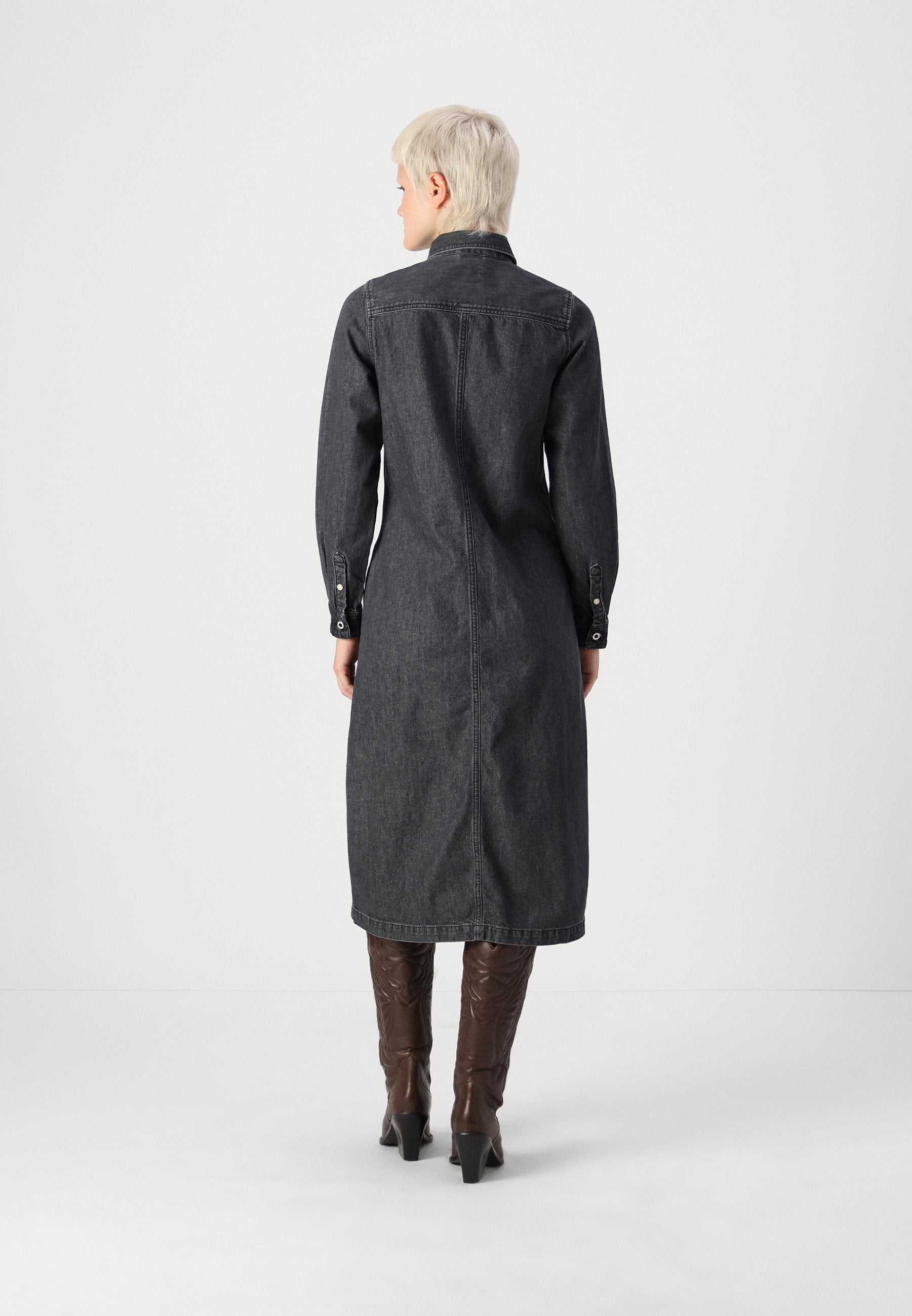 Pepe Jeans MIDI DRESS CHARCOAL