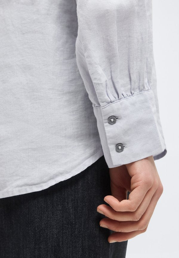 Marc O'Polo BLOUSE A SHAPE PLEAT DETAIL AT CENTER BACK COLLAR LONGSLEEVE SOLID