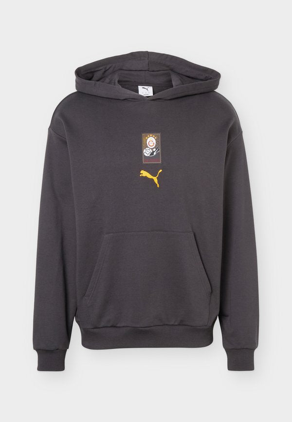 Puma GALATASARAY SK FTBLCULTURE RELAXED HOODIE - Hoodie - flat dark gray/summer sunset
