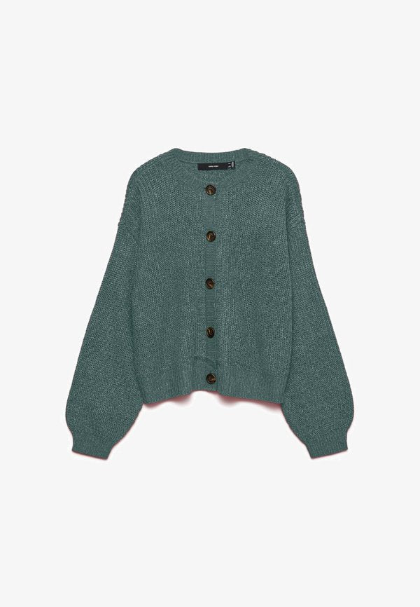 Vero Moda VMLEA O-NECK CARDIGAN  - Cardigan - balsam green