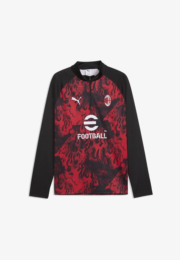 Puma AC MILAN WARM UP 1/4 ZIPTOP - Club wear - for all time red-puma black