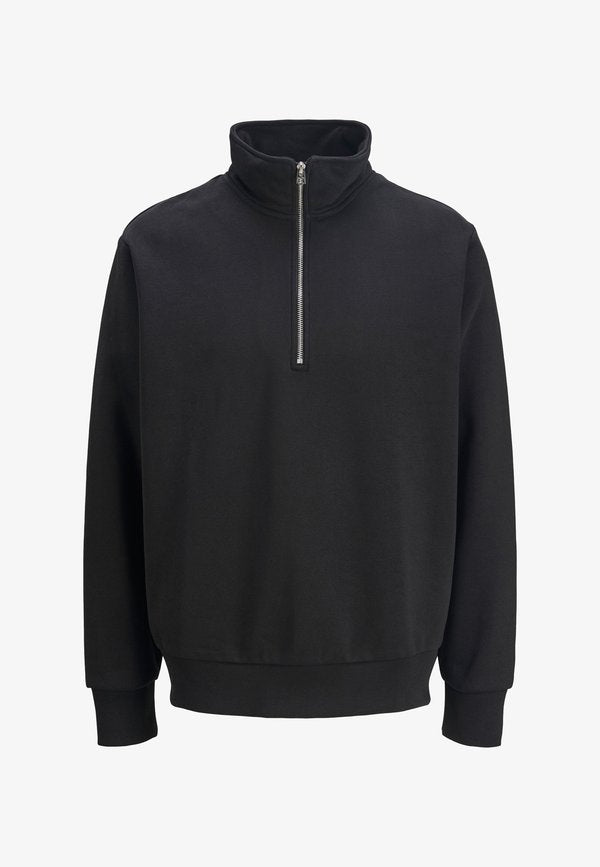 Jack & Jones Half zip Plain Half zip - Sweatshirt - black