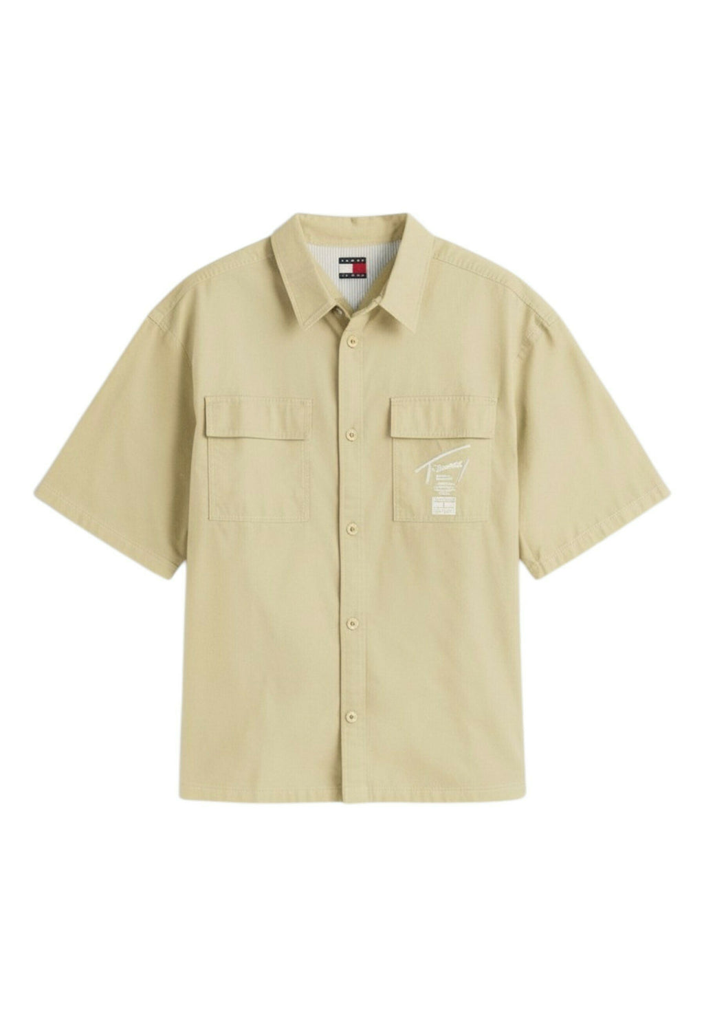 CAMICIA UOMO TOMMY HILFIGER BEIGE Media 1