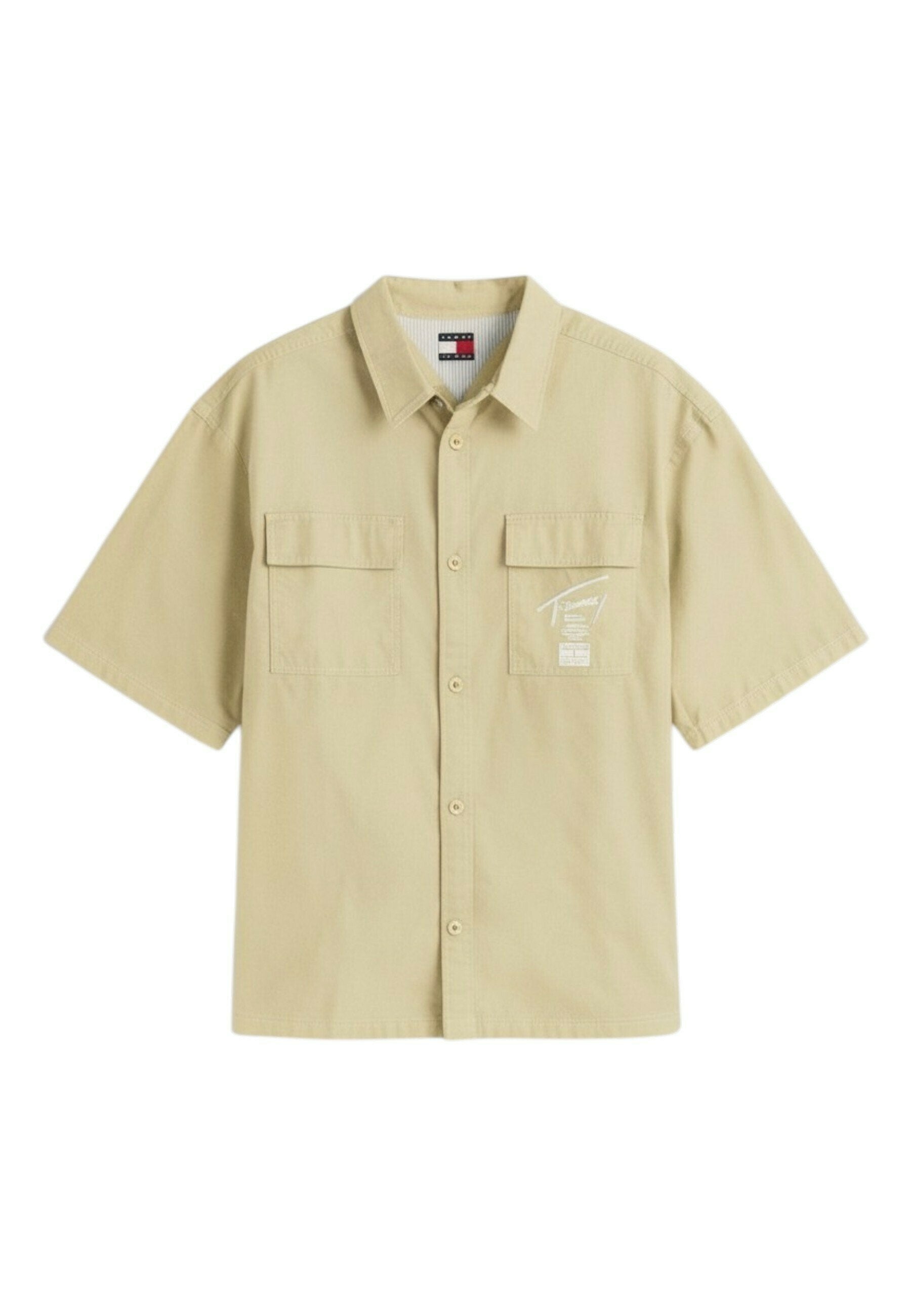 CAMICIA UOMO TOMMY HILFIGER BEIGE Media 1