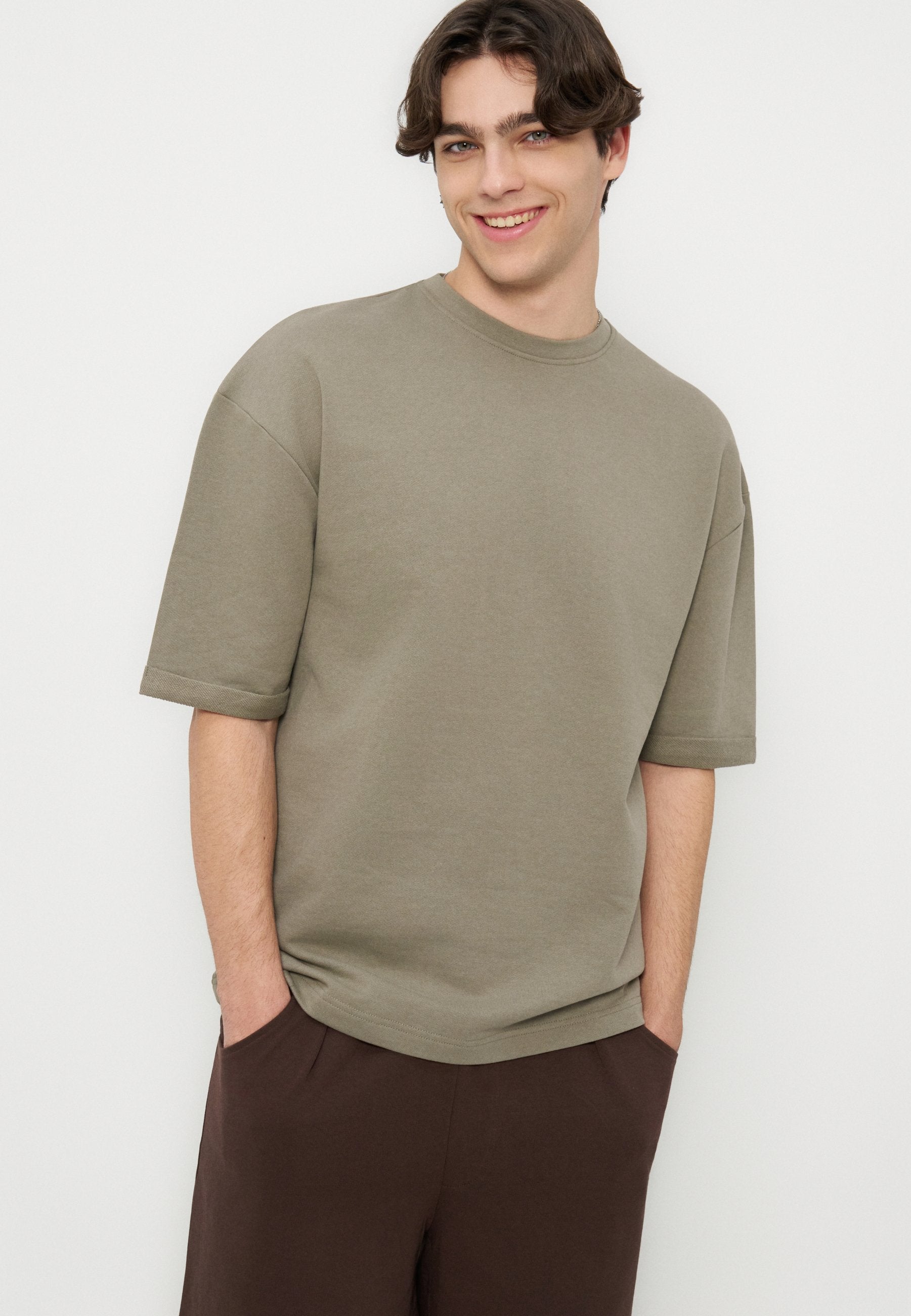 YOURTURN HEAVYWEIGHT OVERSIZED FIT TURN UP TERRY