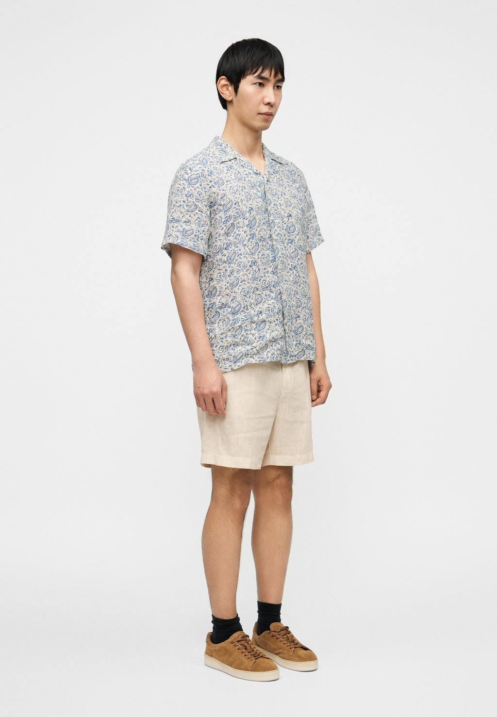 120% Lino SHORT SLEEVE REGULAR FIT MEN SHIRT