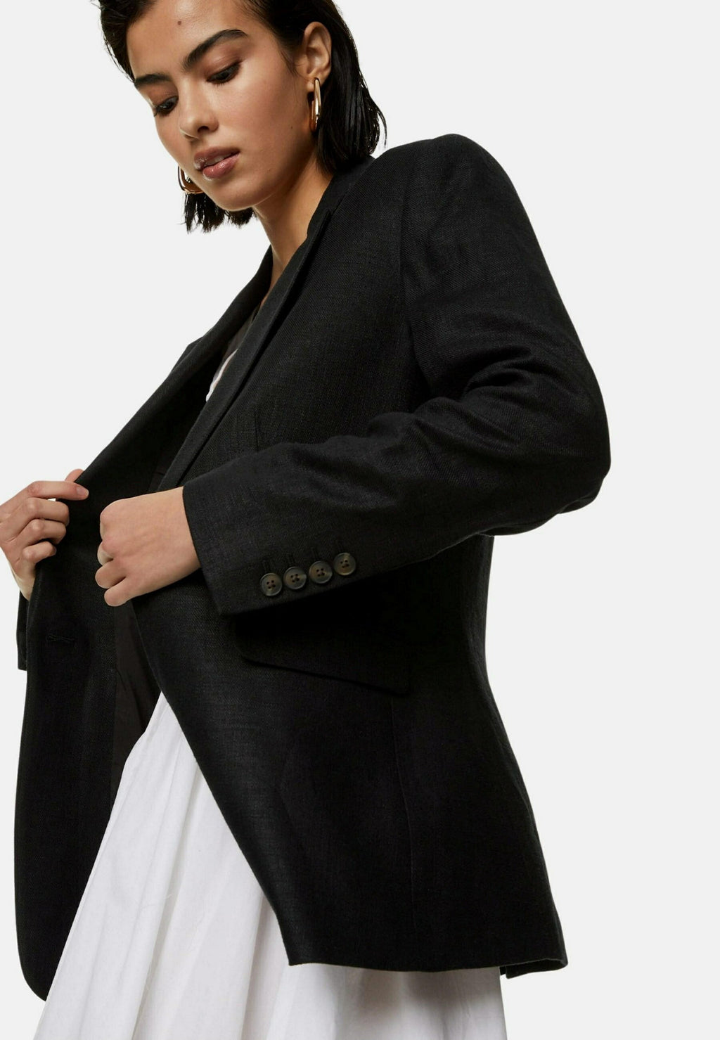 Marks & Spencer LINEN RICH SINGLE BREASTED