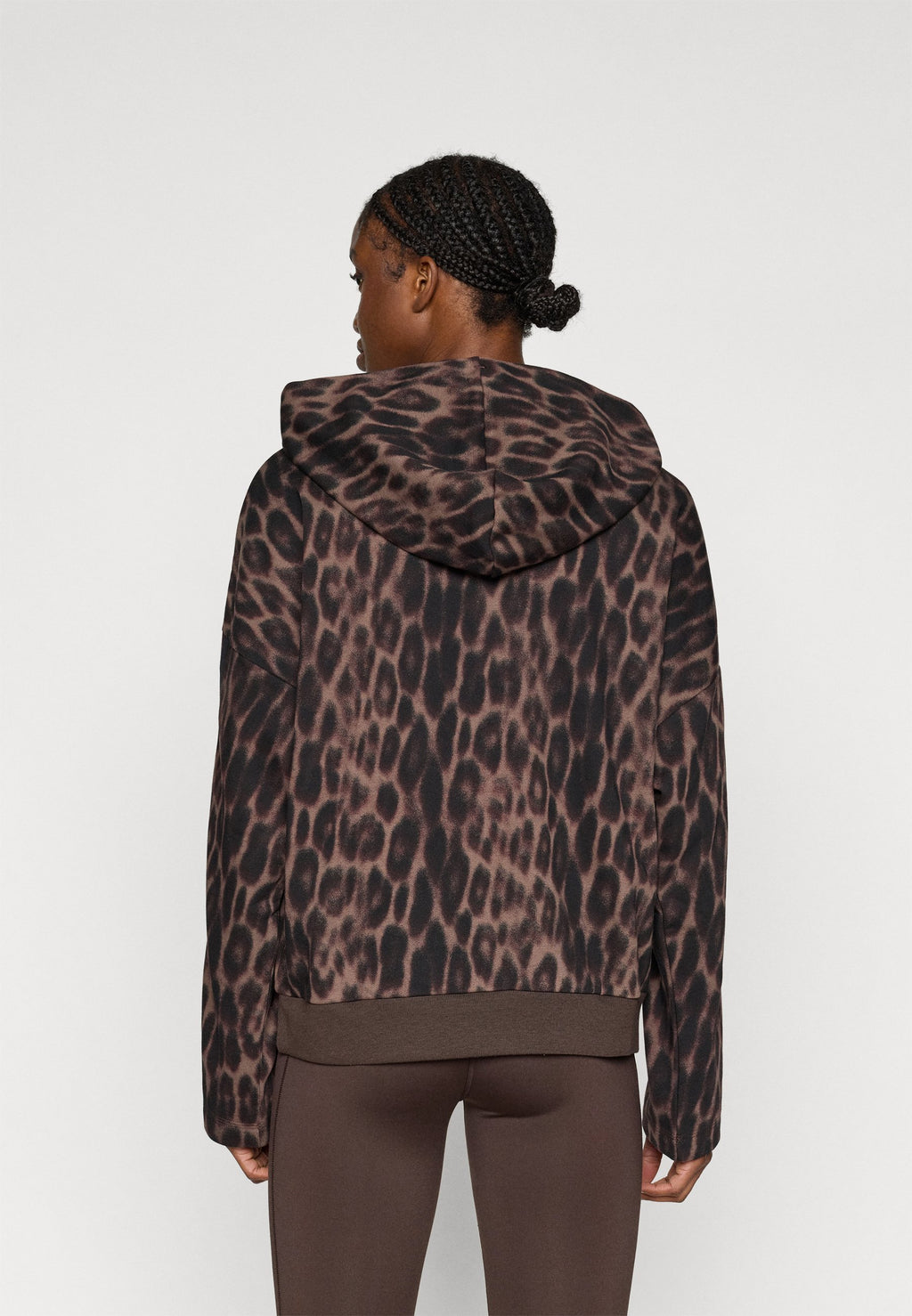 adidas Sportswear SEASONAL ESSENTIALS LEOPARD PRINT FRENCH TERRY WITH 3 STRIPES