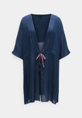 Tommy Hilfiger KAFTAN MINI COVER-UP DRESS - Beach accessory - dark night navy