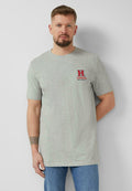 s.Oliver Print T-shirt - grau meliert