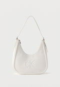 Calvin Klein BOLD CRESCENT BAG - Handbag - white