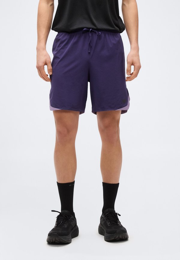 New Balance ATHLETICS RUN SHORT - Sports shorts - boysenberry/slate grey