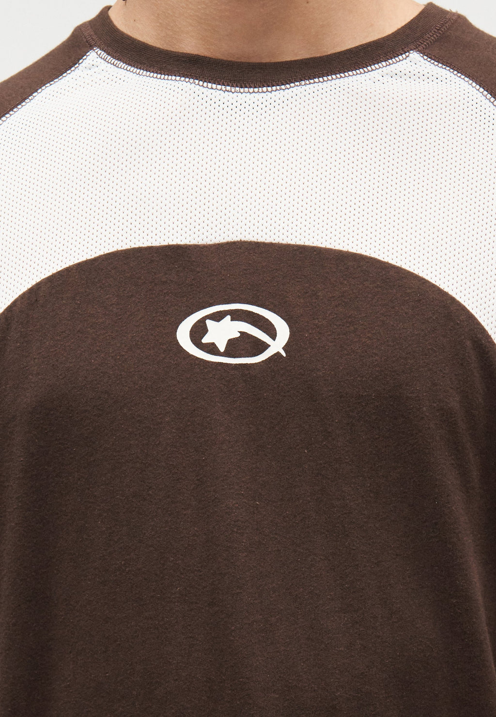 YOURTURN REGULAR FIT GRAPHIC & MESH COMBO LONG SLEEVED