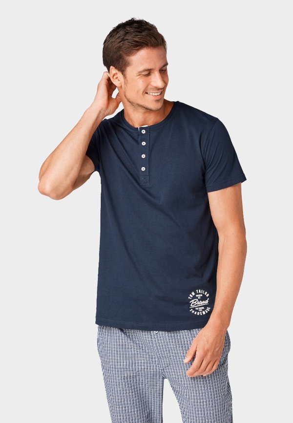TOM TAILOR Pyjama top - blue-dark-solide