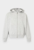 YOURTURN RELAXED FIT CURVED SEAM ZIP-UP HOODIE