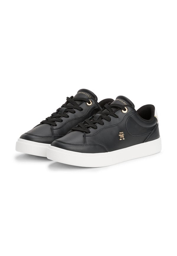 Tommy Hilfiger TH MONOGRAM LEATHER COURT TRAINERS