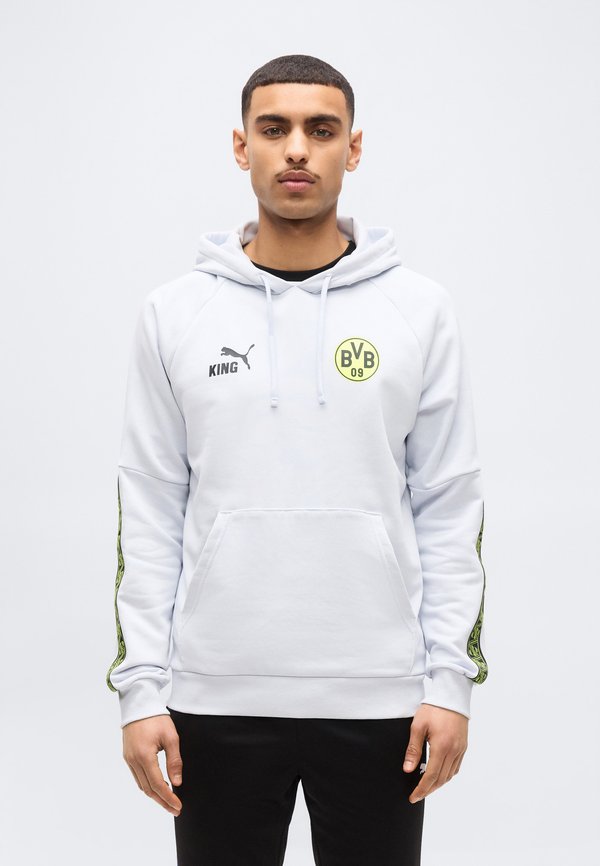 Puma BORUSSIA DORTMUND KING HOODIE - Club wear - silver mist/yellow alert