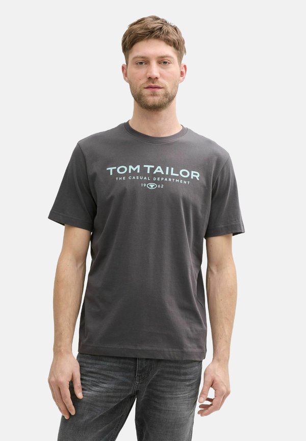 TOM TAILOR 2ER-PACK - Print T-shirt - dunkelgrau