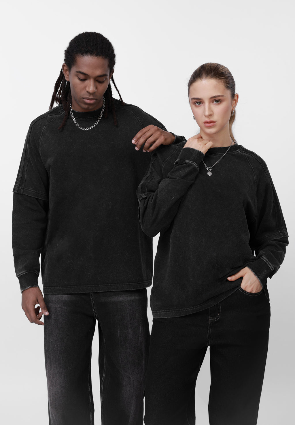 YOURTURN WASHED LONG SLEEVE UNISEX