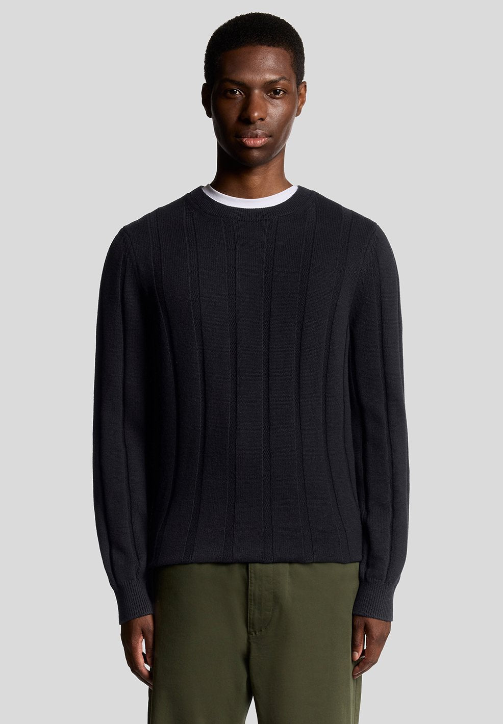 Lyle & Scott DROP STITCH CREW NECK