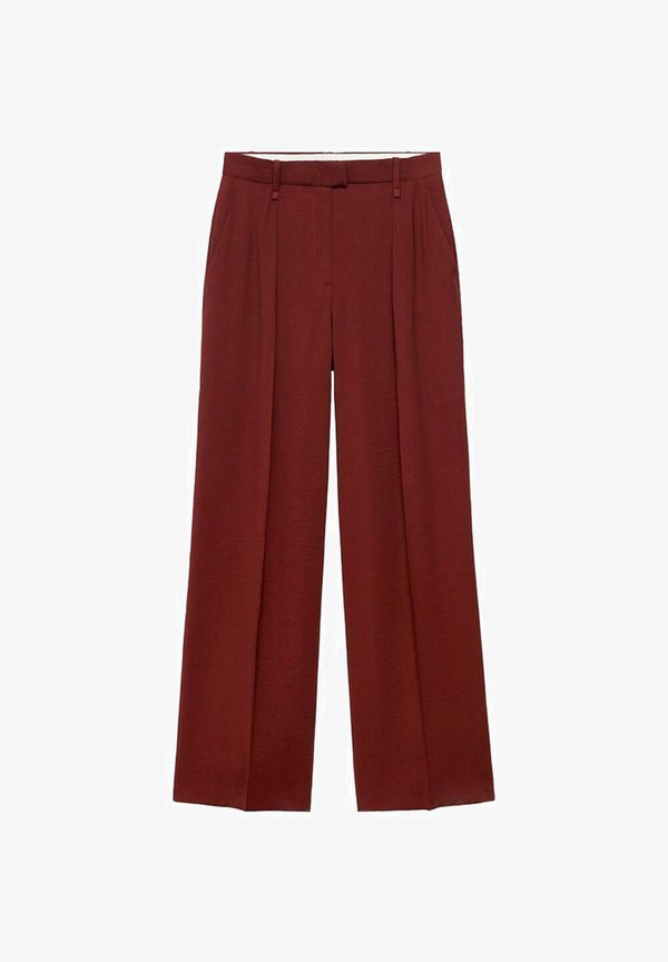 Mango PLEATED - Trousers - red