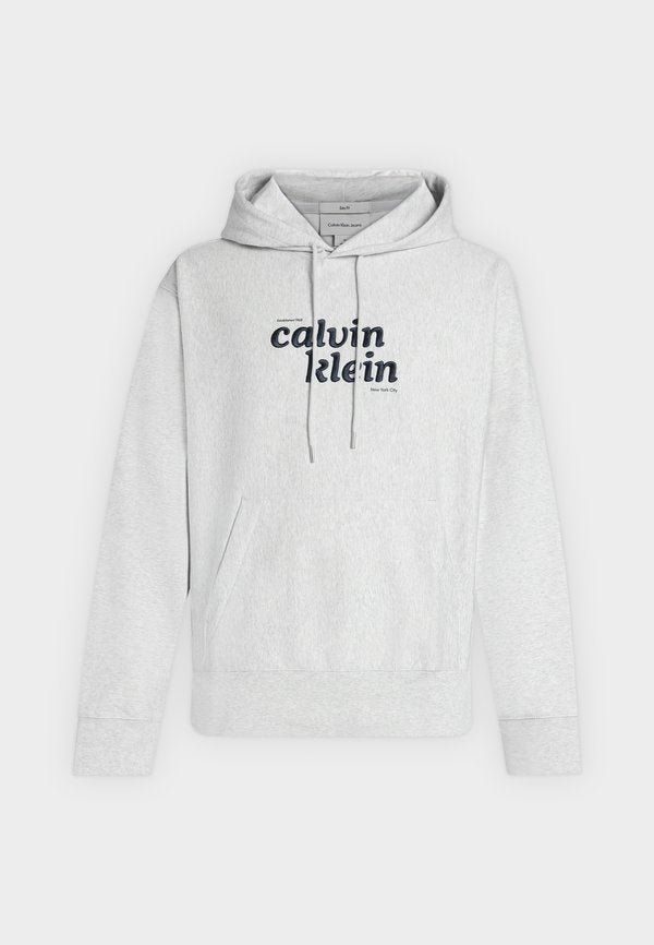 Calvin Klein Jeans GRAPHIC HOODIE UNISEX - Hoodie - snowy heather