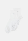 Calvin Klein Underwear WOMEN SHORT SOCK ROLL TOP 2 PACK - Socks - white