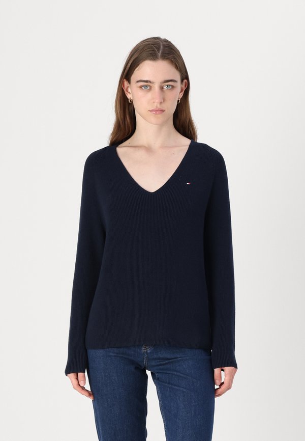 Tommy Hilfiger CARDI STITCH - Jumper - dark night navy