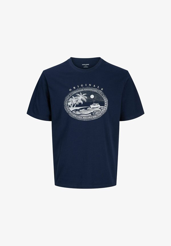 Jack & Jones T- - Print T-shirt - navy blazer