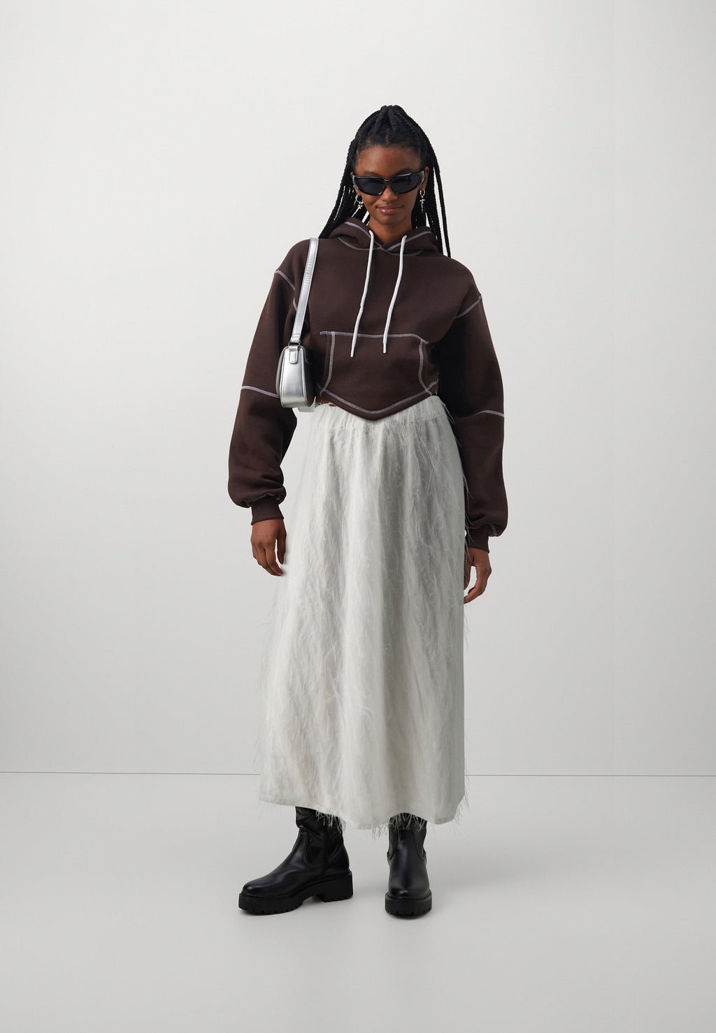VILA VIFEATHER MID CALF SKIRT