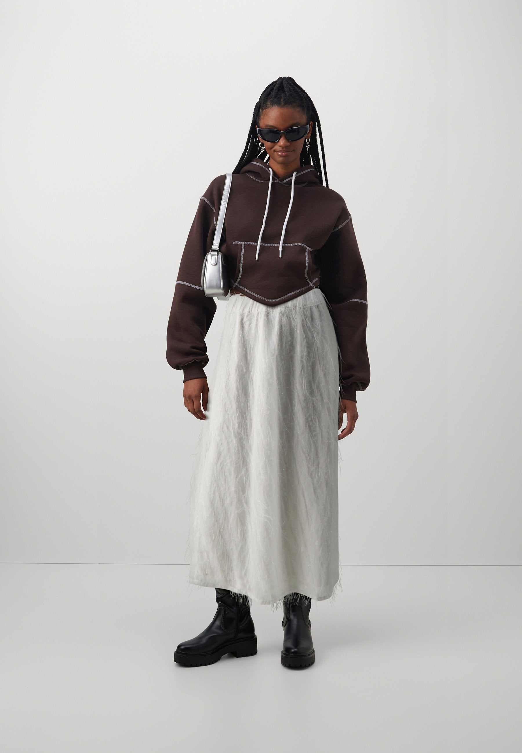 VILA VIFEATHER MID CALF SKIRT