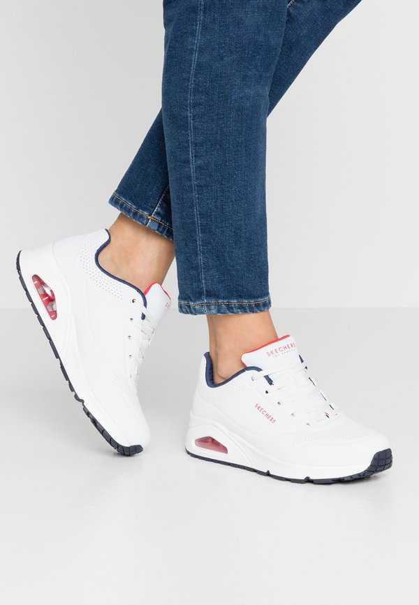 Skechers UNO - Trainers - white/navy/red