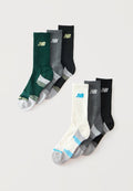 New Balance PERFORMANCE UNISEX 6 PACK - Sports socks - greengrey/black