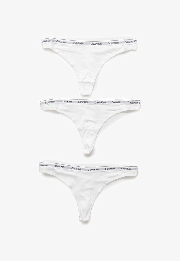 Calvin Klein Underwear THONG 3 PACK MODERN LOGO - Thong - white