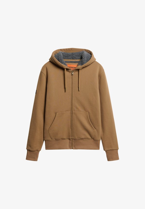 Superdry & Co BORG  - Zip-up sweatshirt - caramel brown