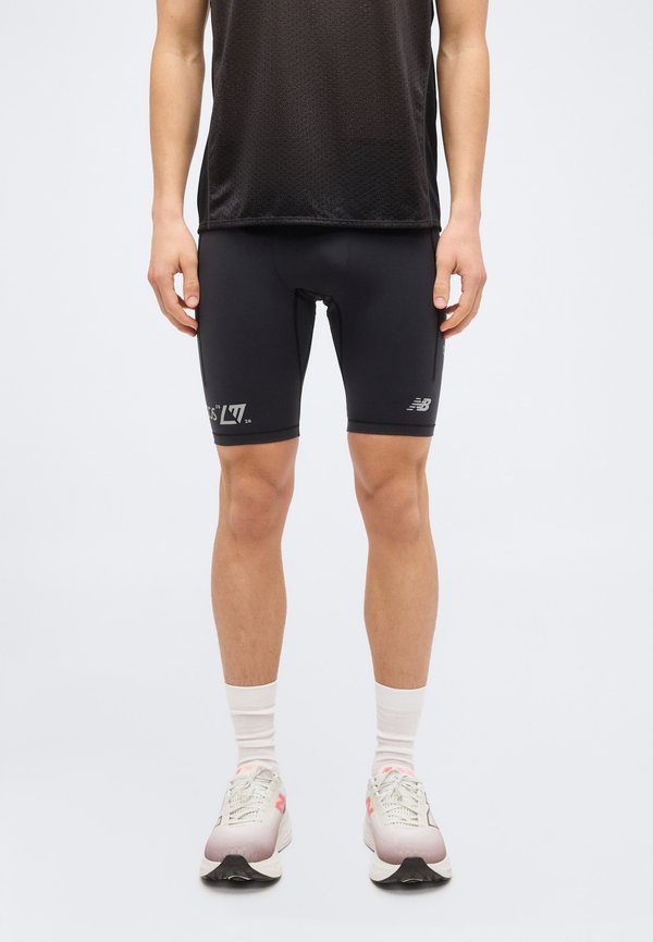 New Balance LONDON EDITION SLEEK POCKET HALF - Short running tights - black