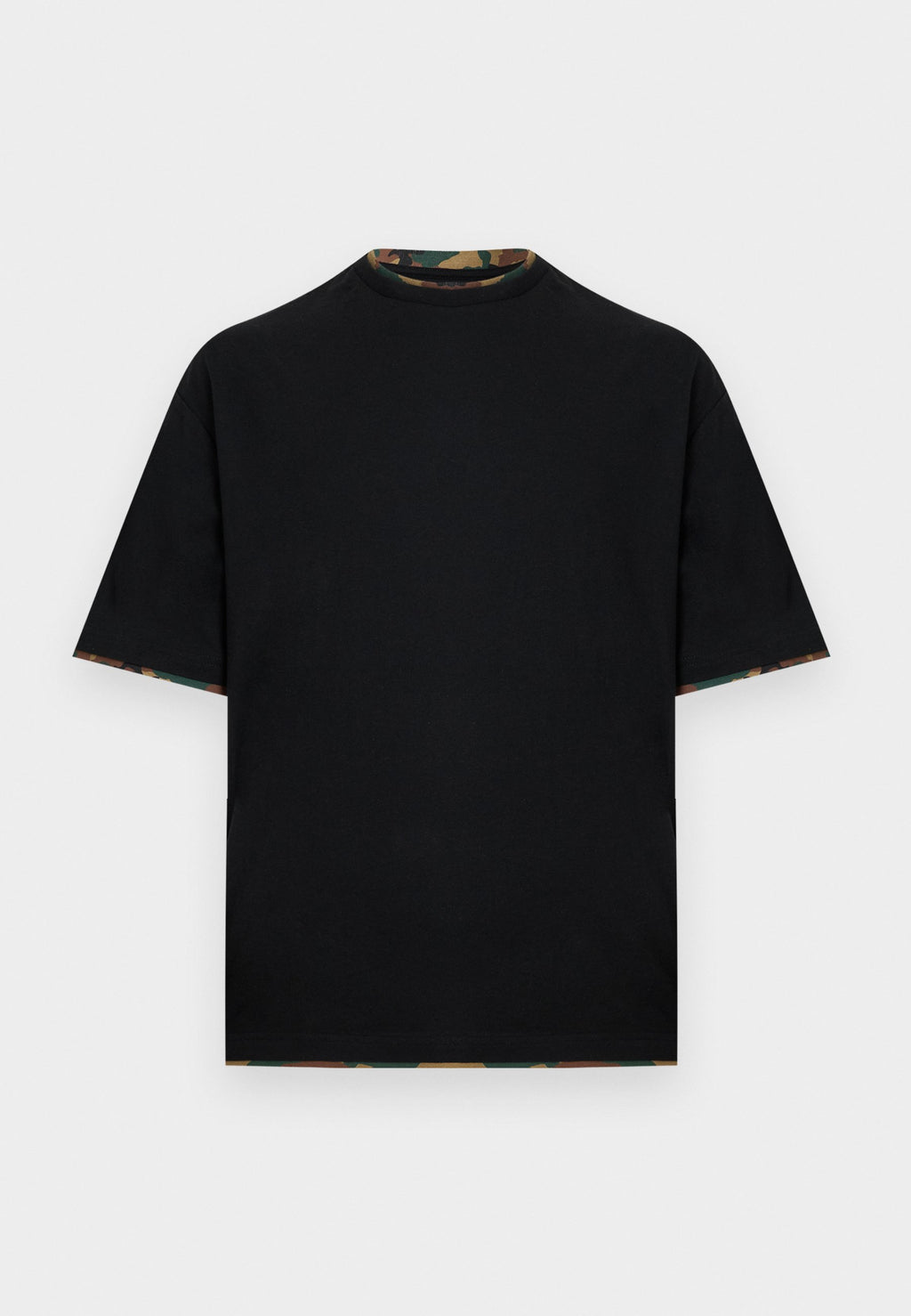 YOURTURN BOXY FIT CAMOUFLAGE DOUBLE SLEEVE