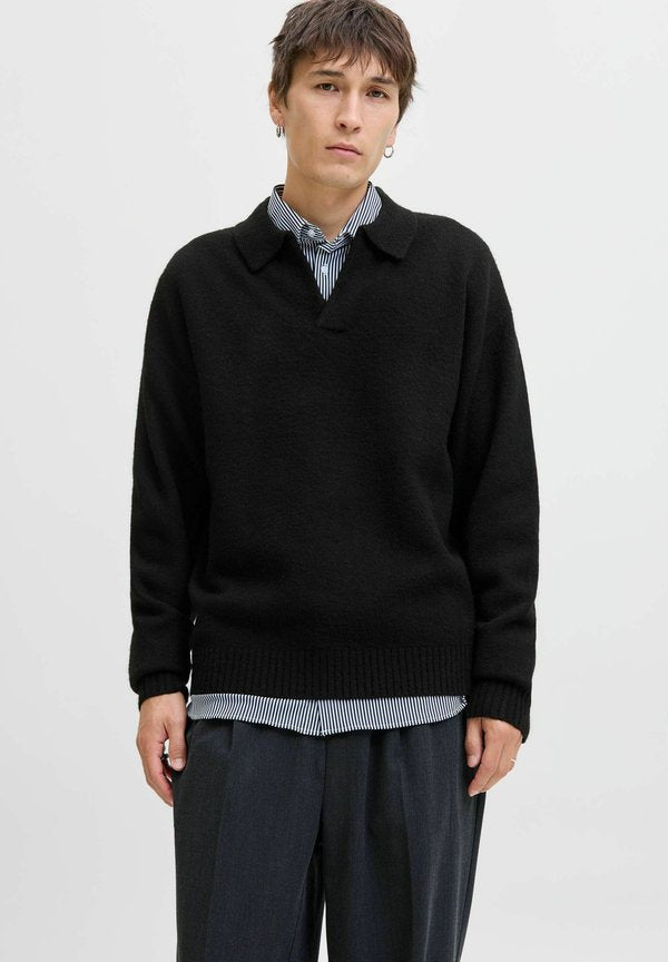 Jack & Jones Knitted Plain Knitted - Jumper - black