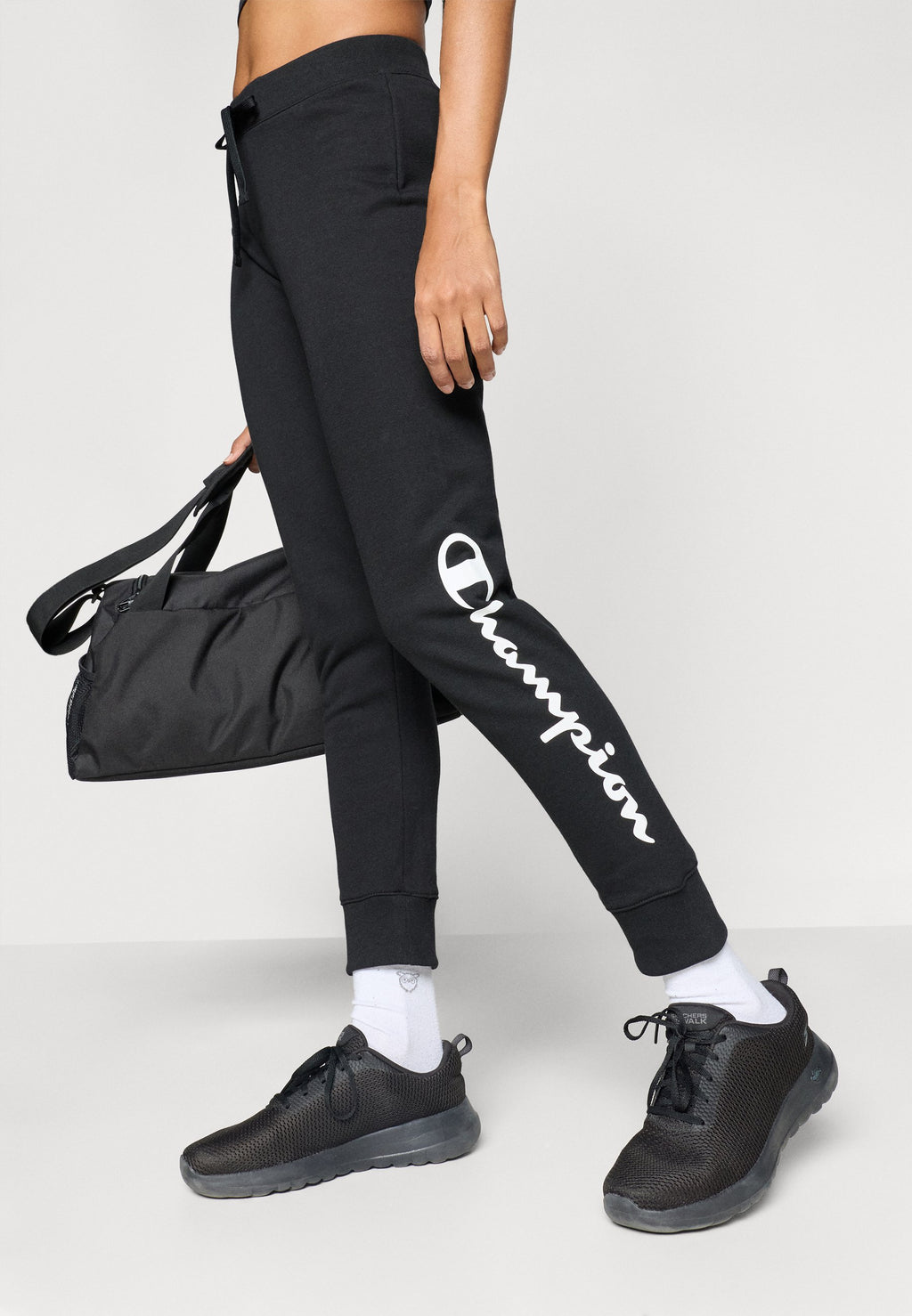 Champion BASICS CUFF PANTS LARGE LOGO