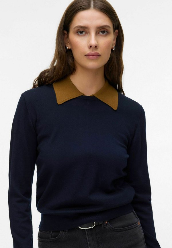 Vero Moda KNITTED PULLOVER AWCARA KNITTED PULLOVER - Jumper - night sky
