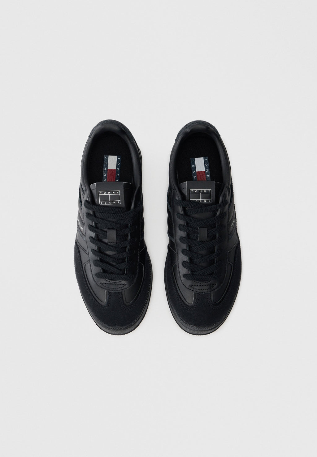 Tommy Jeans THE GREENWICH LEATHER MIXED TEXTURE PLATFORM TRAINERS