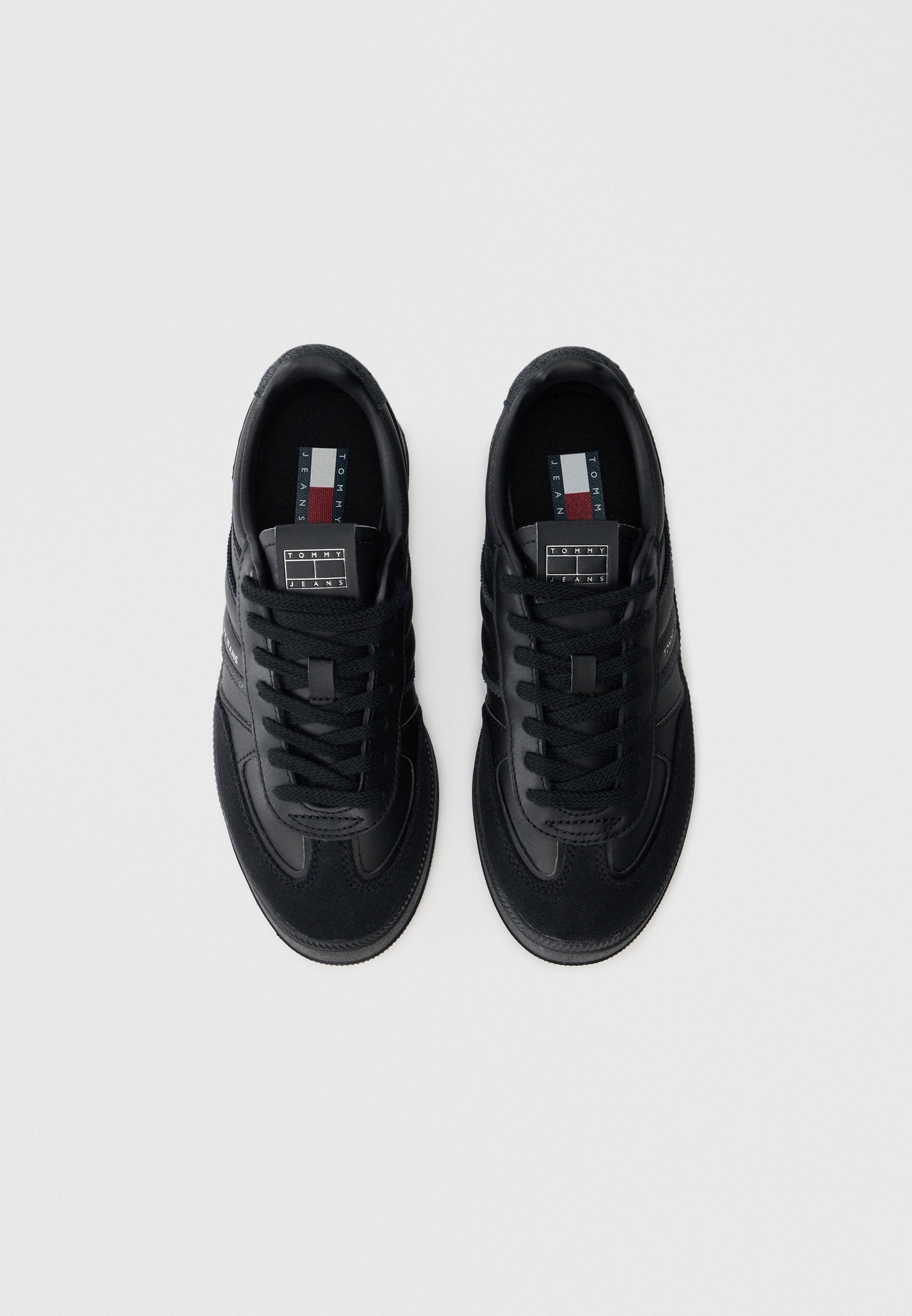 Tommy Jeans THE GREENWICH LEATHER MIXED TEXTURE PLATFORM TRAINERS
