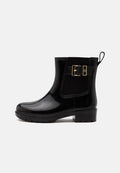 Tommy Hilfiger BUCKLE GLOSSY ANKLE RAIN BOOT - Wellies - black