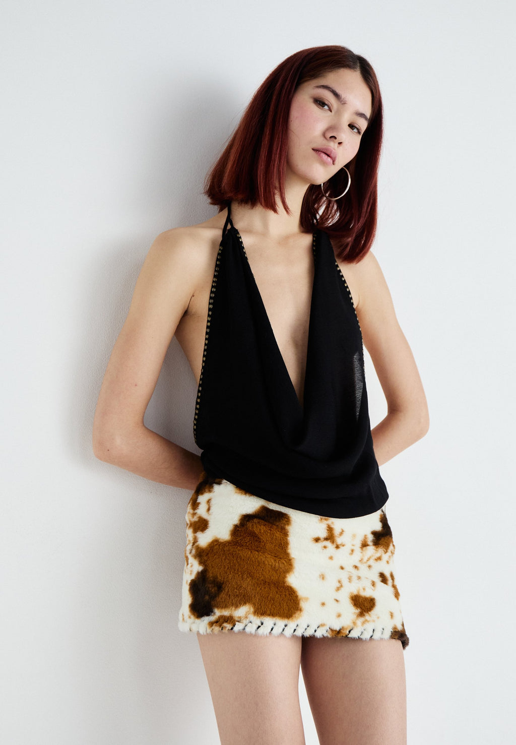 Jaded London KENA WHIPSTITCH MICRO MINI SKIRT