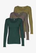 ONLY 3 PACK - Long sleeved top - mottled light green